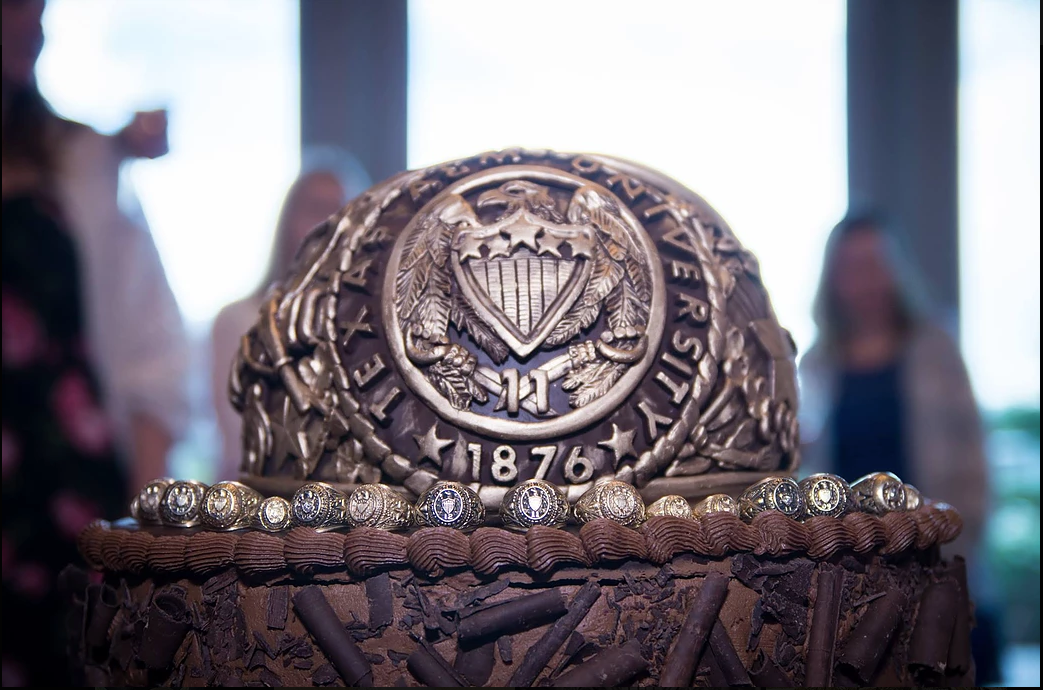 Sculpted Aggie Ring Cake